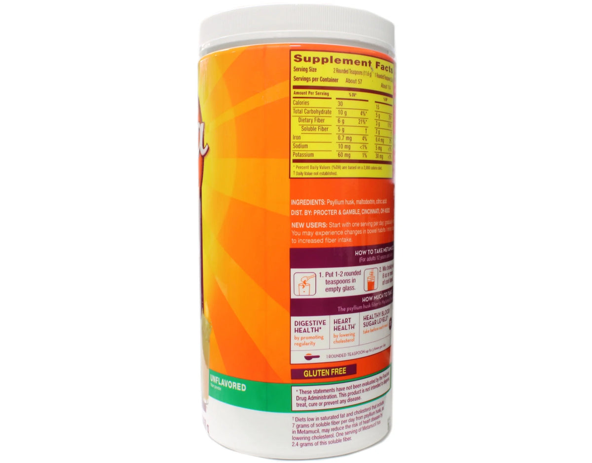 23.3 Ounce Psyllium Fiber Powder, No Sugar, Unflavored P6639
