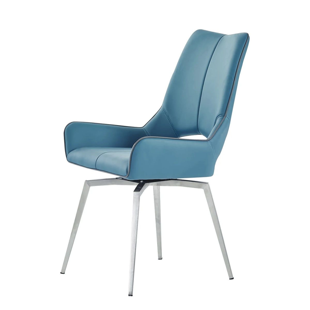 Faux Leather Swivel Dining Chairs (Set of 2) I760