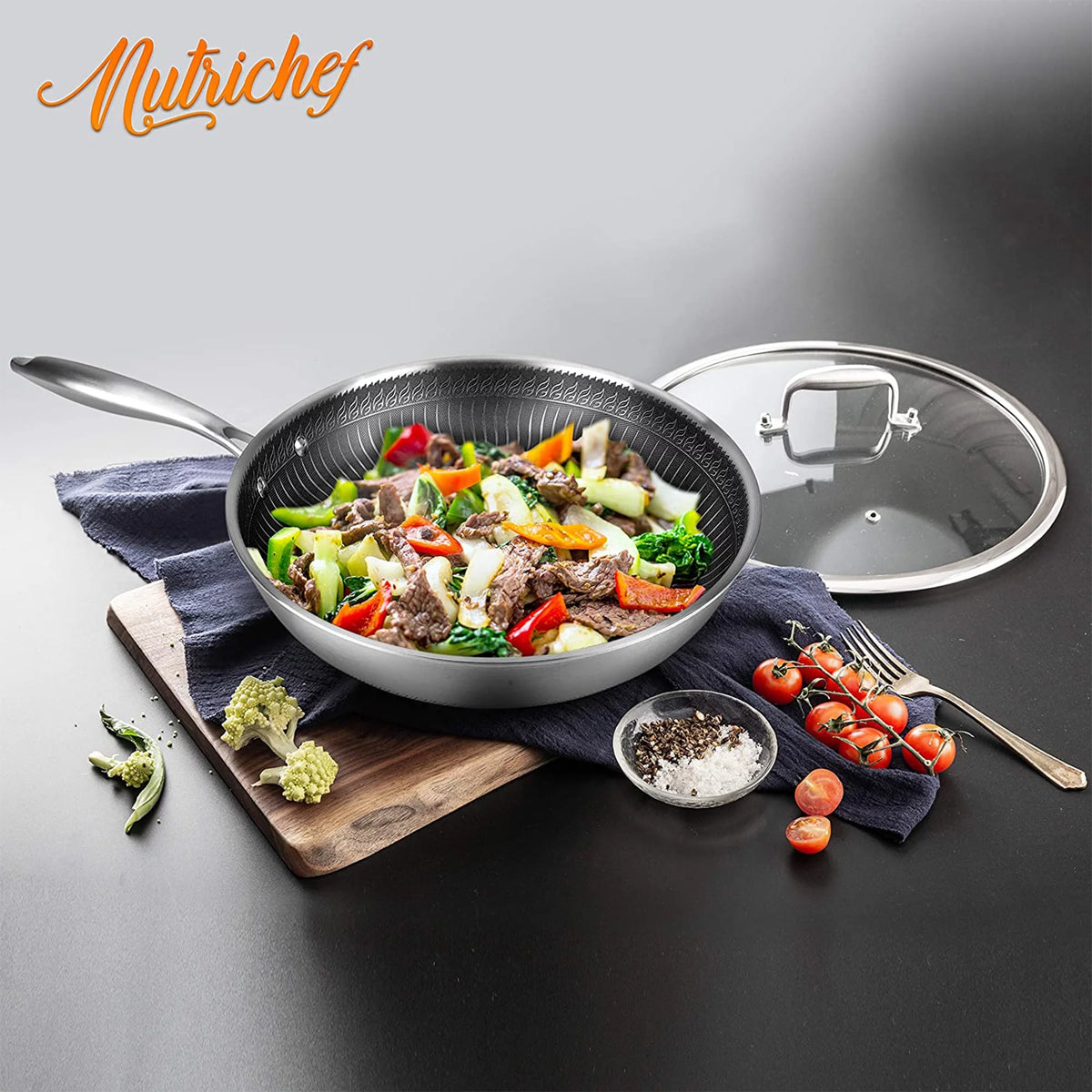 8 Inch Nonstick Triply Stainless Steel Pan B100238