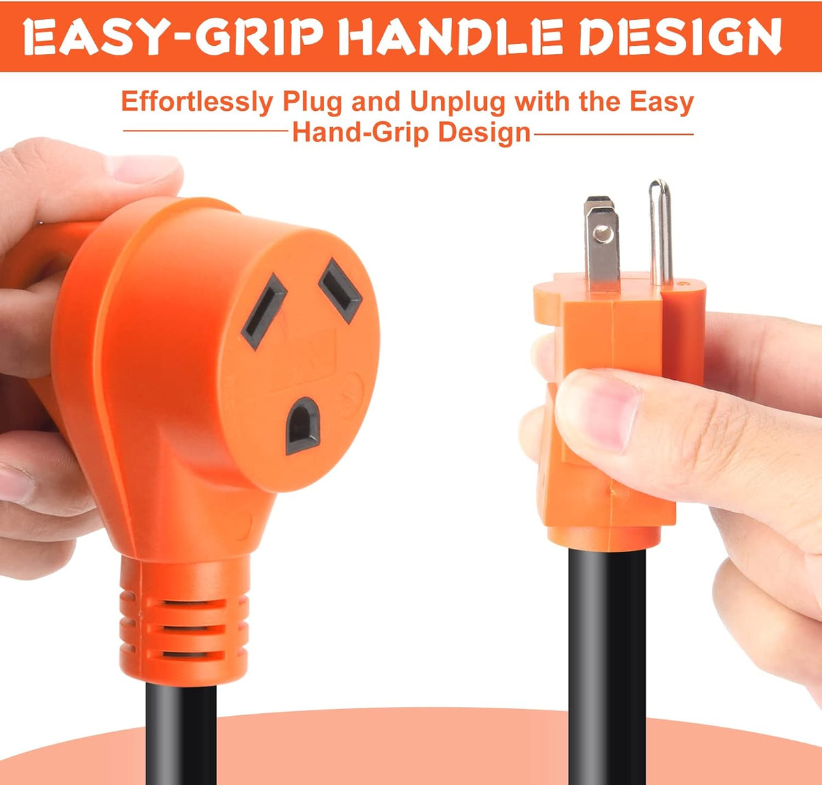 15A to 30A RV Power Adapter Cord with Grip Handle P9211