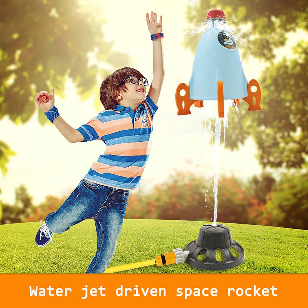 Musical Piano Carpet Space Rocket Sprinkler Water Spray Toy K22502