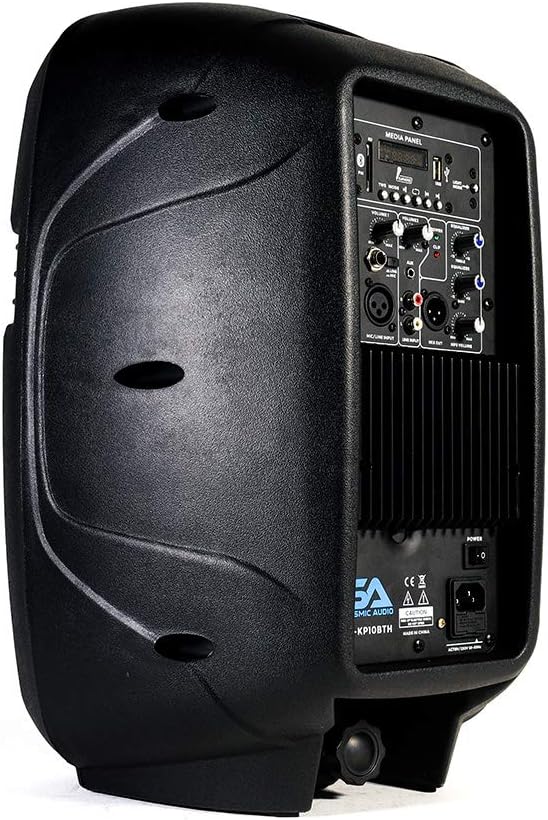 Active 10 Inch DJ Karaoke Party Speaker with Stand, Bluetooth, LED Lights, Microphone, Cable and Remote X67352
