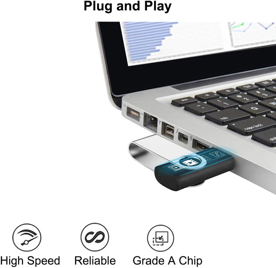4GB USB 2.0 Swivel Flash Drive 20 Pack G188850