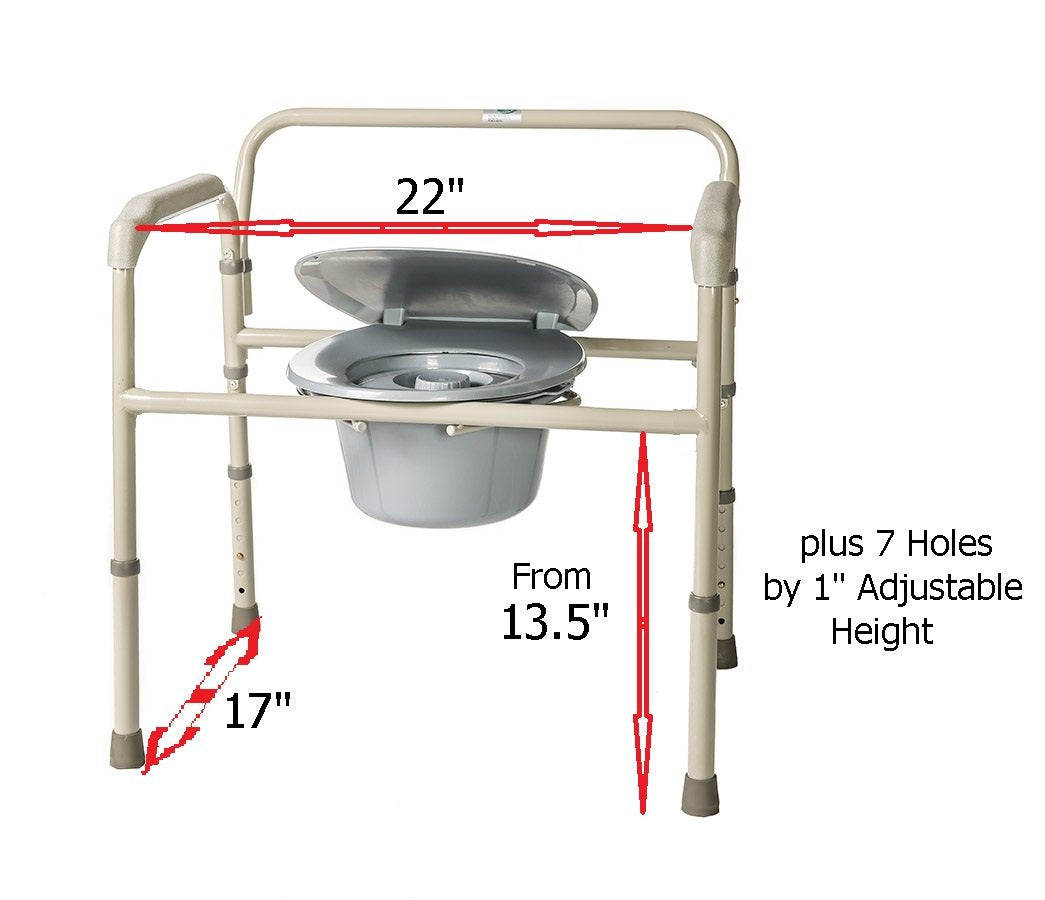 Gray Heavy Duty Bariatric Commode Chair G5249