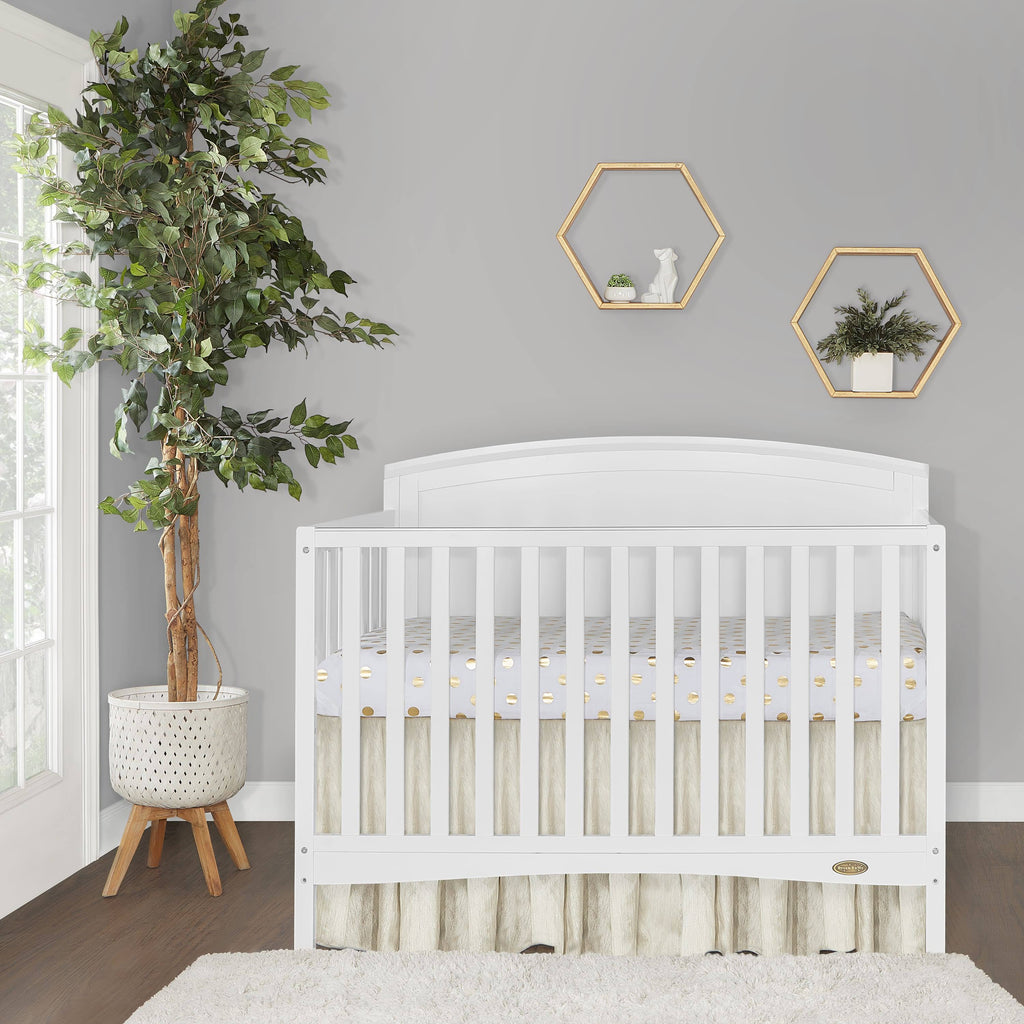 5-in-1 Convertible Full Panel Crib in White F596246