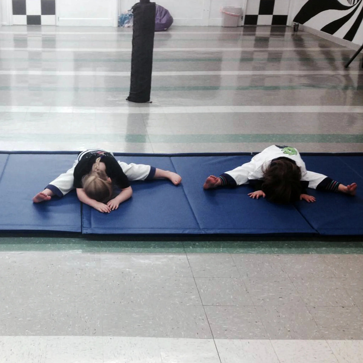 Blue 4x8 Ft x 1-3/8 Inch Folding Gym Mat X513632