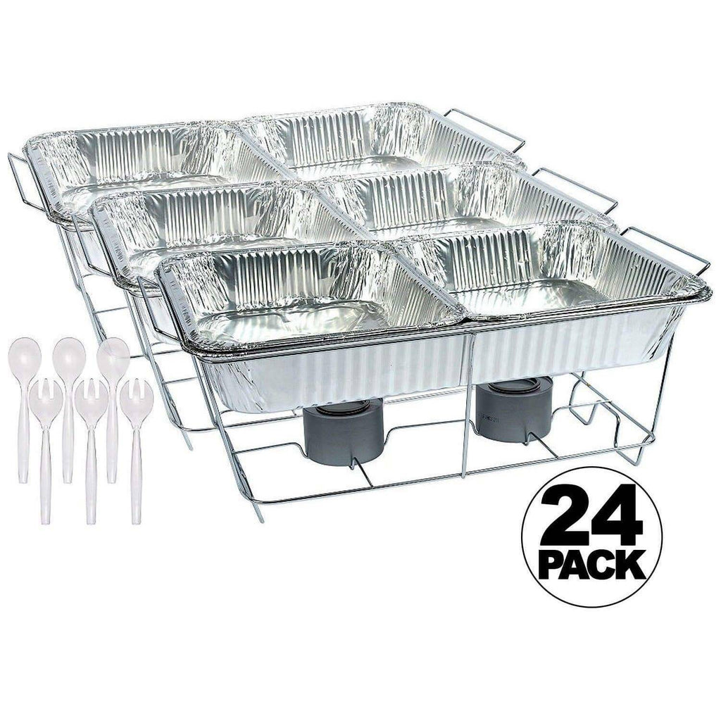 Disposable Aluminum Chafing Dish Buffet Set 24PC X874901