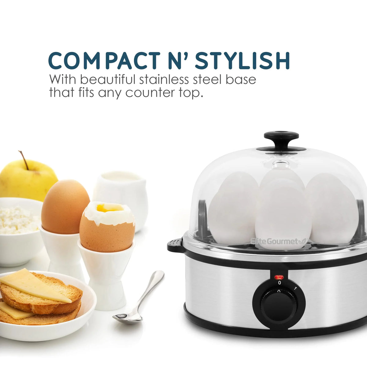 Electric Egg Cooker with Auto Shut-Off, 7 Egg X52786