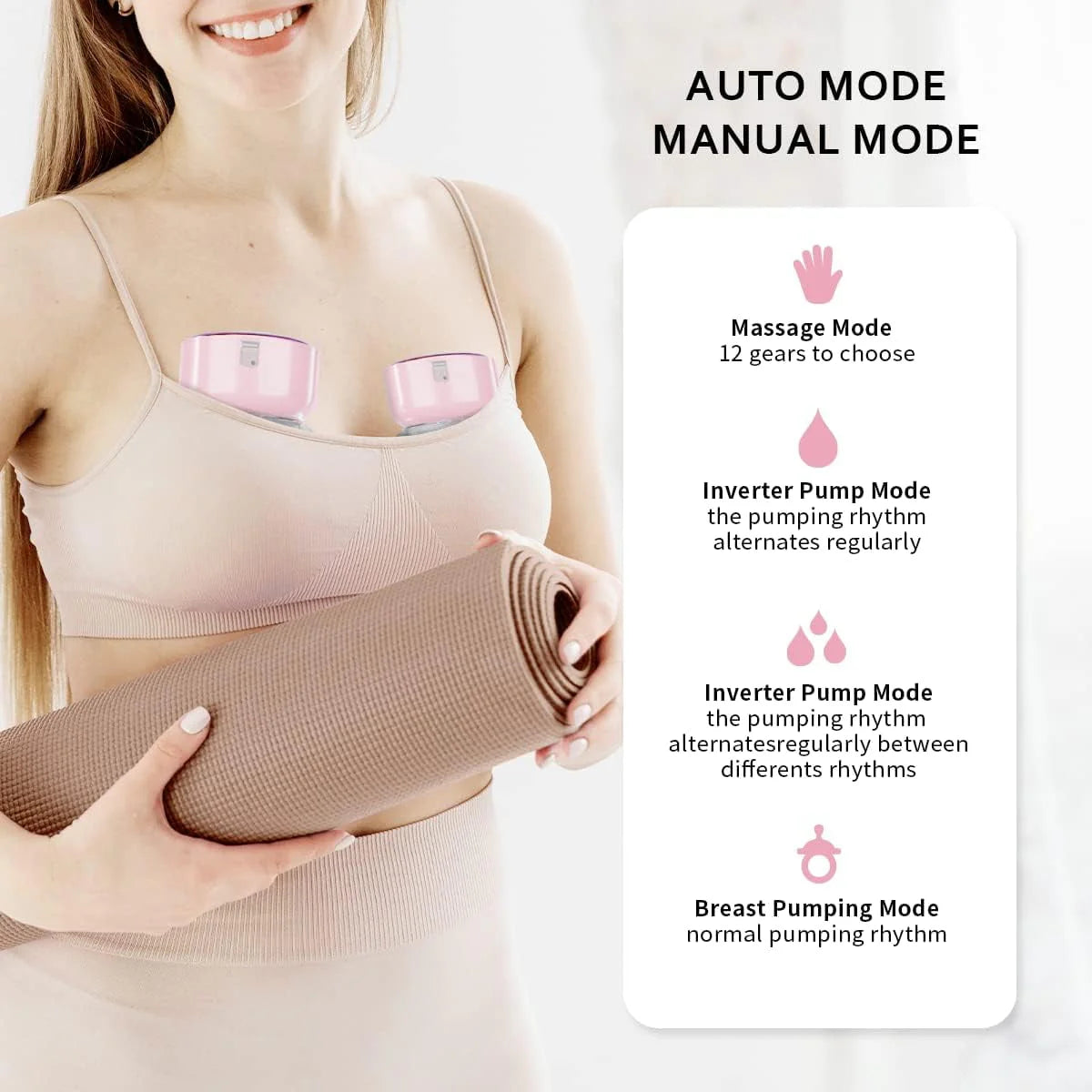 2 Portable Wearable Electric Breast Pumps E584