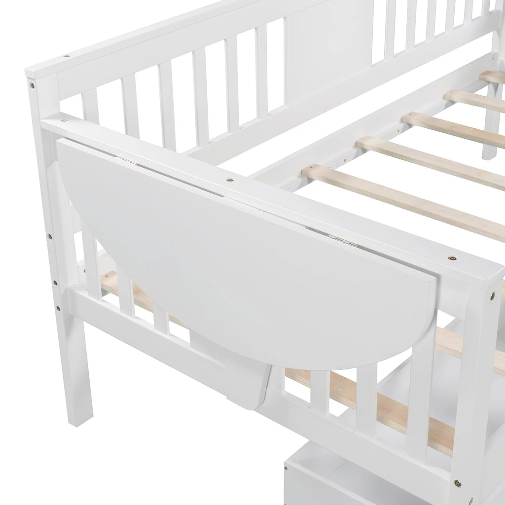 Twin Size White Daybed with Two Drawers C94829