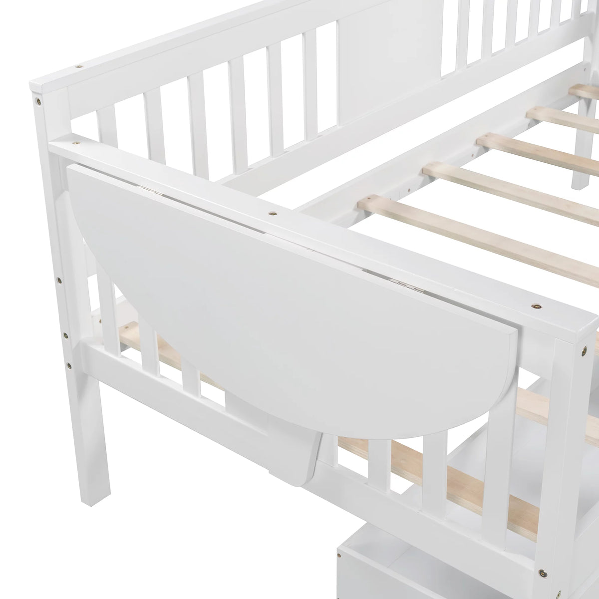 Twin Size White Daybed with Two Drawers C94829