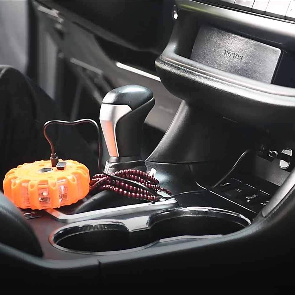 USB Rechargeable LED Road Flares Emergency Kit with Magnetic Hazard Lights Window Breaker Survival Whistle O290
