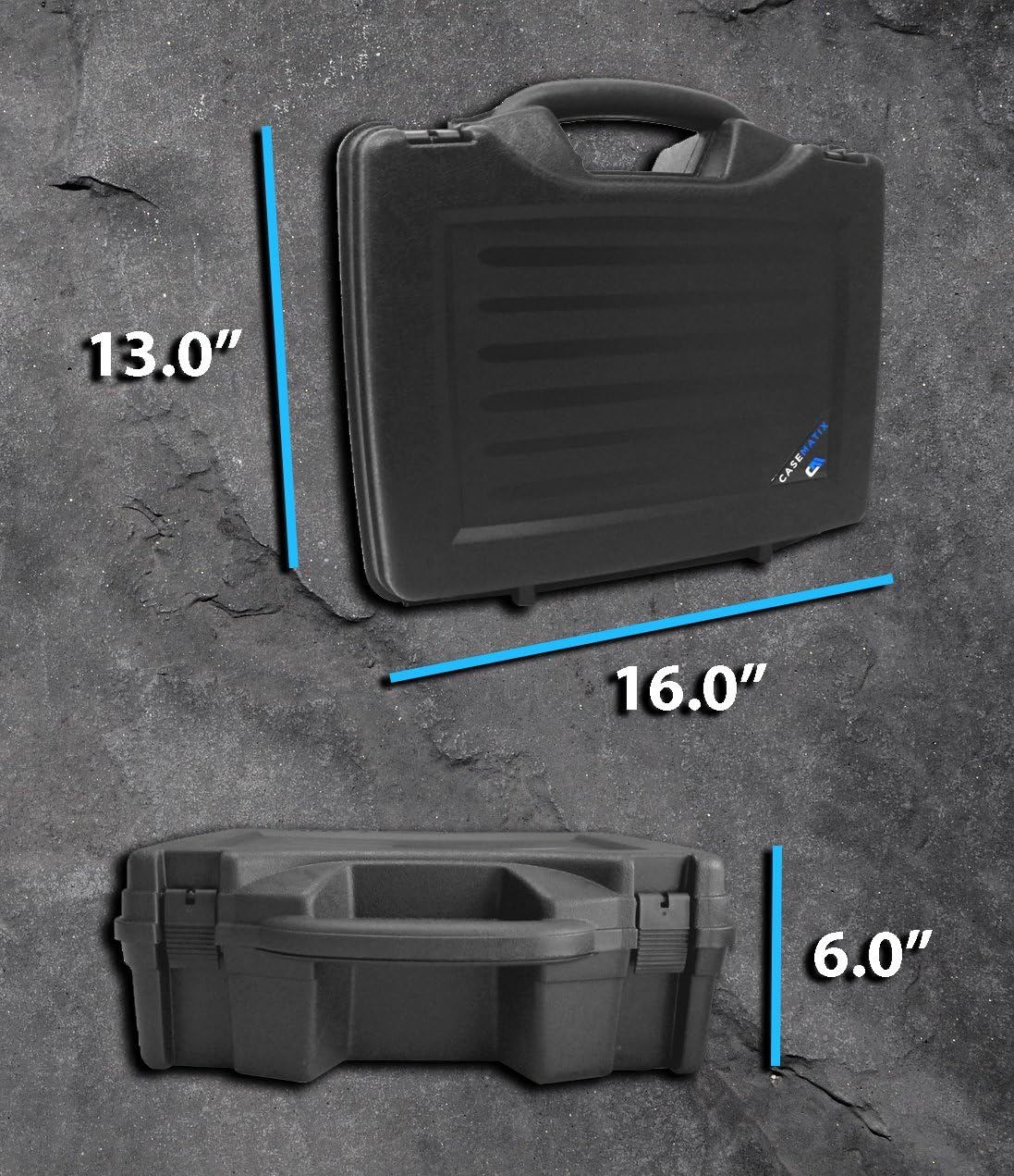 Hard Case Compatible with Shure Microphones with Customizable Foam for up to 6 Mics S209