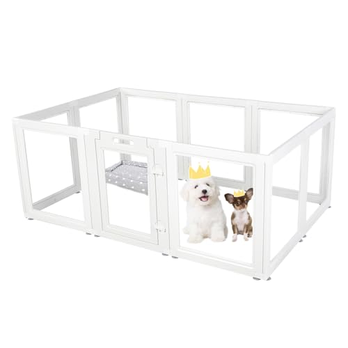 Clear Acrylic Plastic Dog Playpen, 30.3" Height, 10 PCS D955