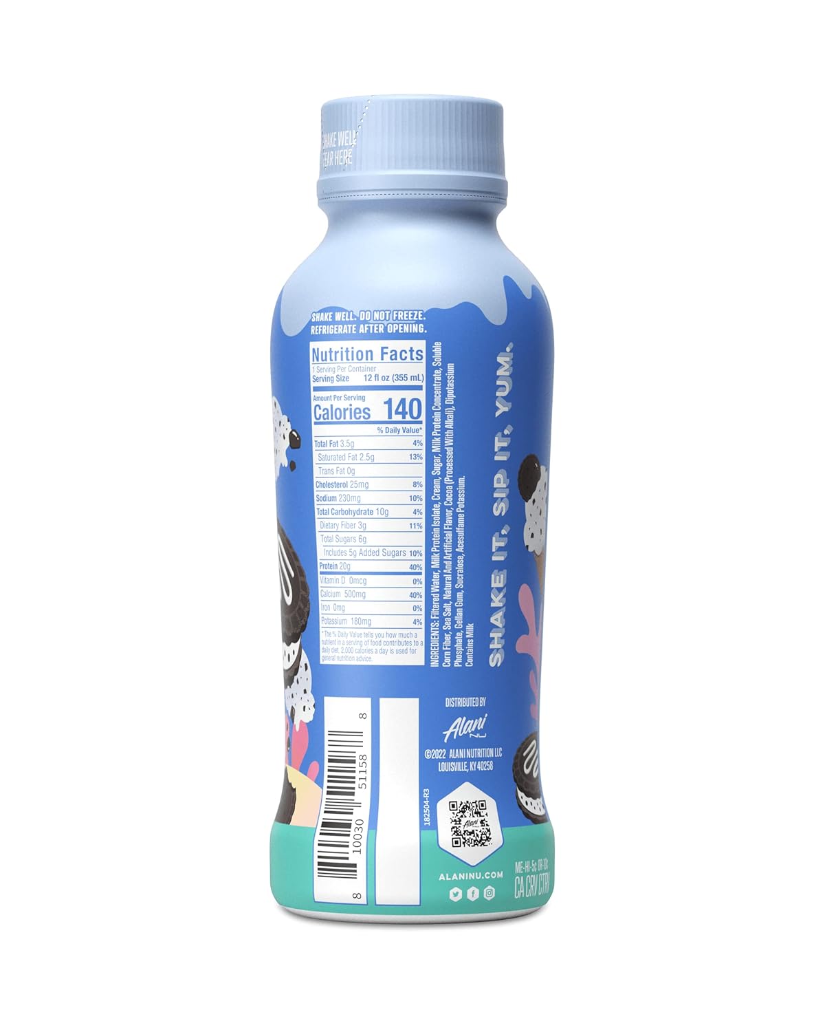 Cookies & Cream Protein Shake, 4 Pack, 12 Fl Oz H176