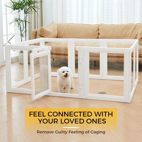 Clear Acrylic Plastic Dog Playpen, 30.3" Height, 10 PCS D955