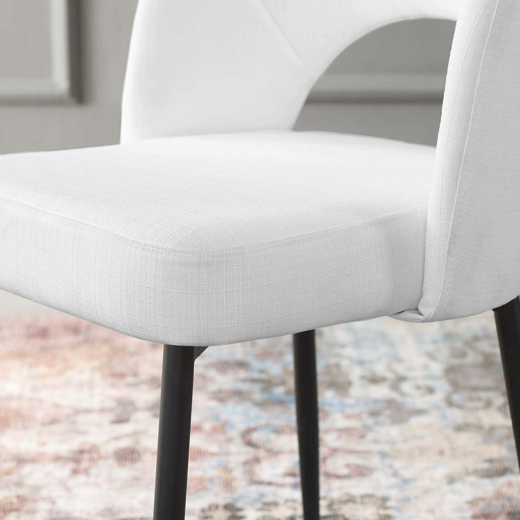 Black White Upholstered Fabric Dining Side Chair J94672