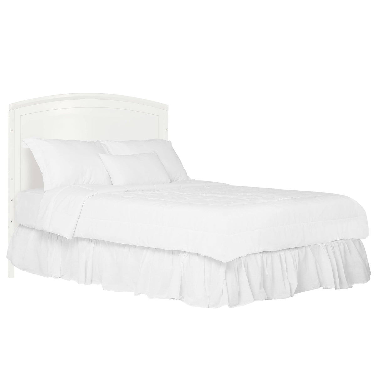 5-in-1 Convertible Full Panel Crib in White F596246