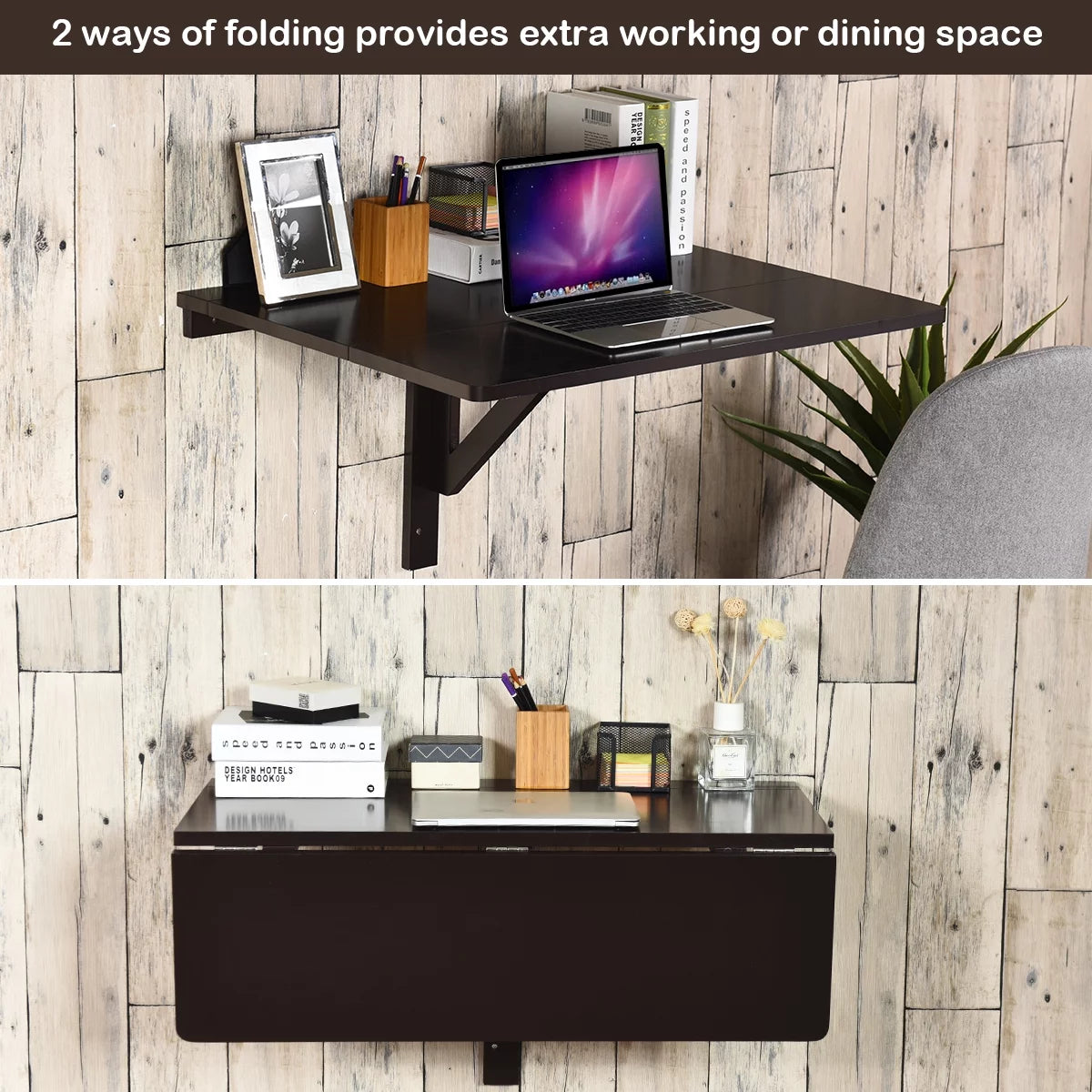 Wall-Mounted Drop-Leaf Folding Table I645741