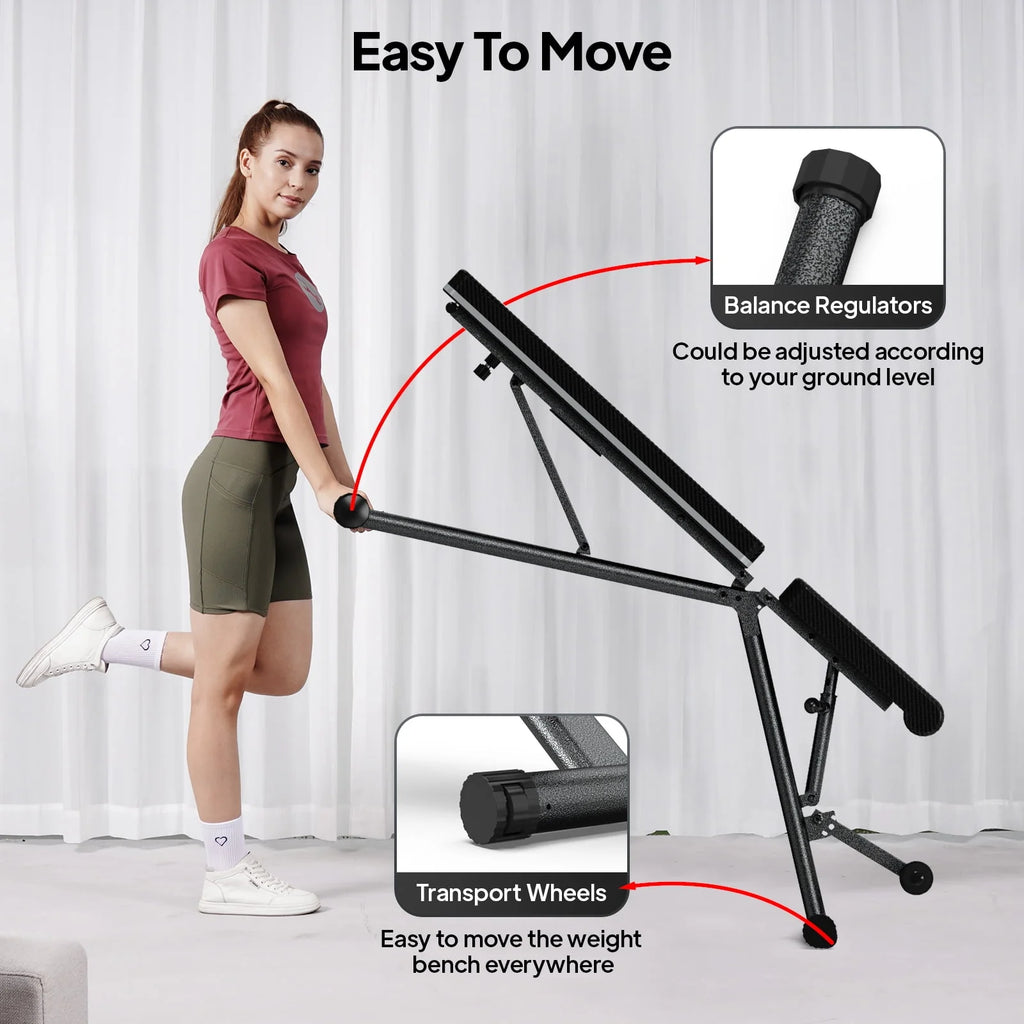 Foldable Adjustable Weight Bench D13964