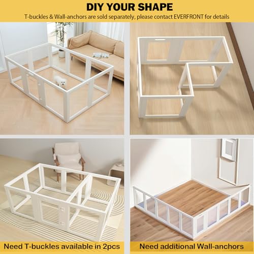 Clear Acrylic Plastic Dog Playpen, 30.3" Height, 10 PCS D955