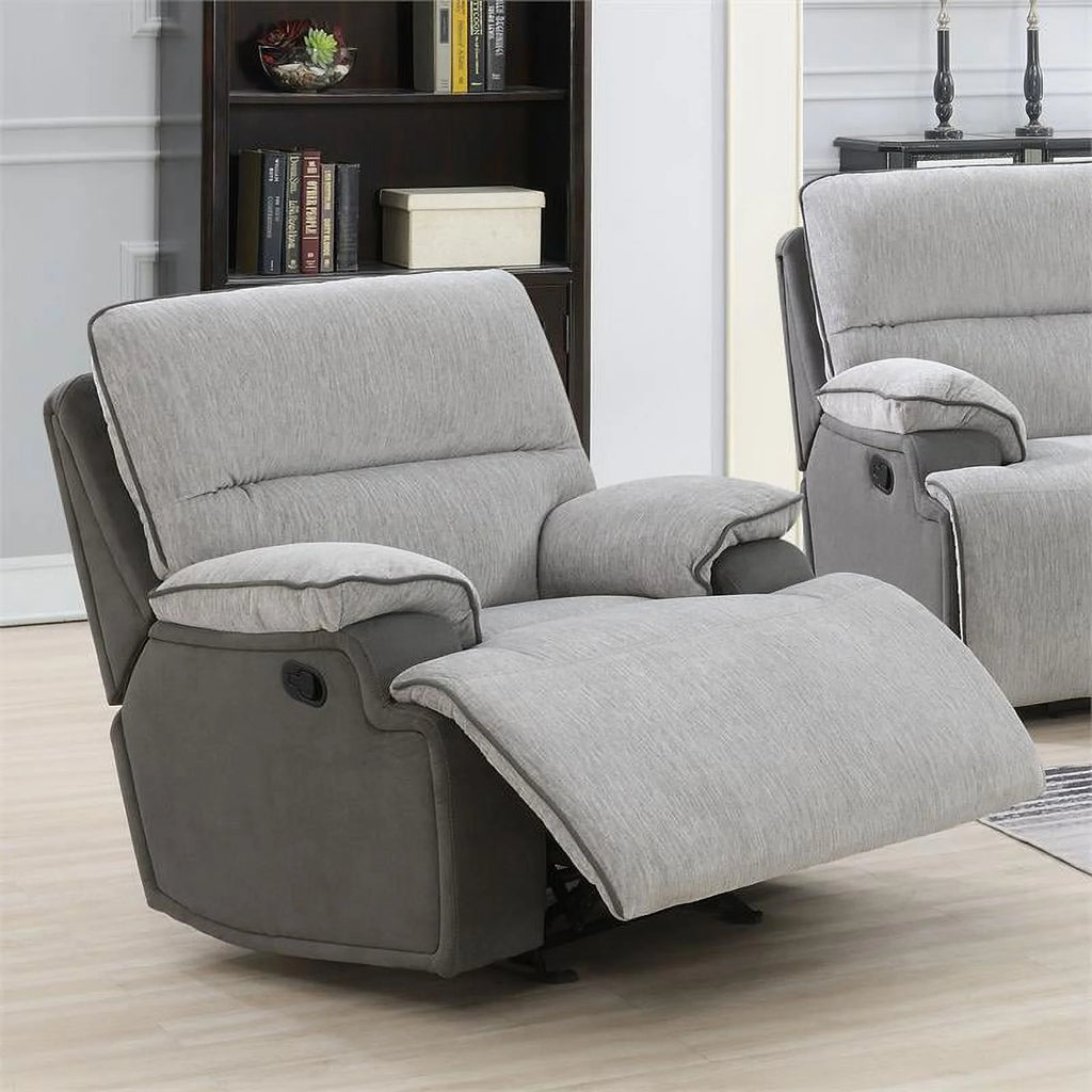 Light Gray Fabric Recliner Chair T8962