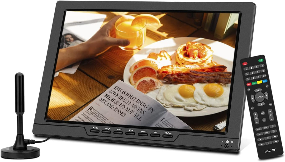 13.3 Inch Portable TV with ATSC Digital TV, Rechargeable Battery, HDMI Input A956