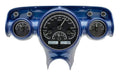 57 Chevy Car Analog Gauges System Black Alloy White G47901