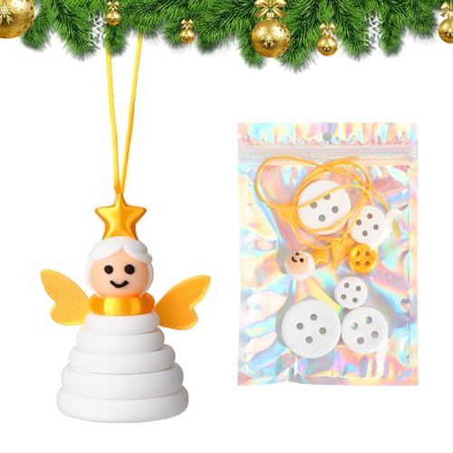 DIY Christmas Button Ornament Making Set, 4PCS F3075