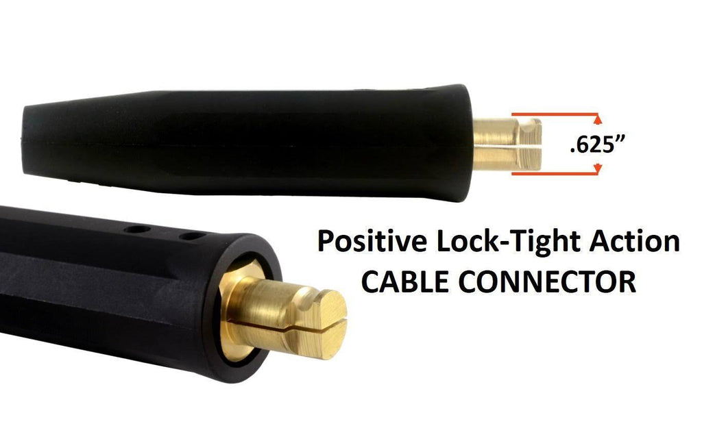 300 Amp Ground Clamp Welding Lead Terminal Lug Connector #1 AWG Cable 25 Feet W7376