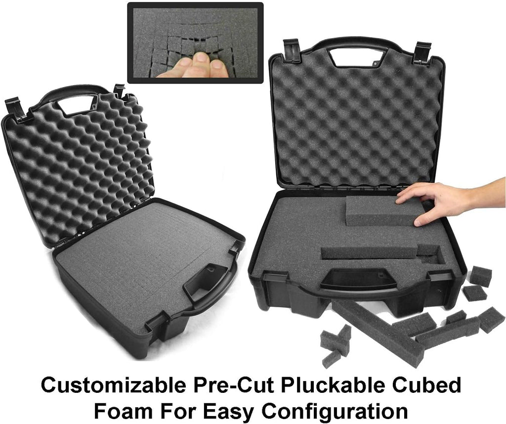Hard Case Compatible with Shure Microphones with Customizable Foam for up to 6 Mics S209