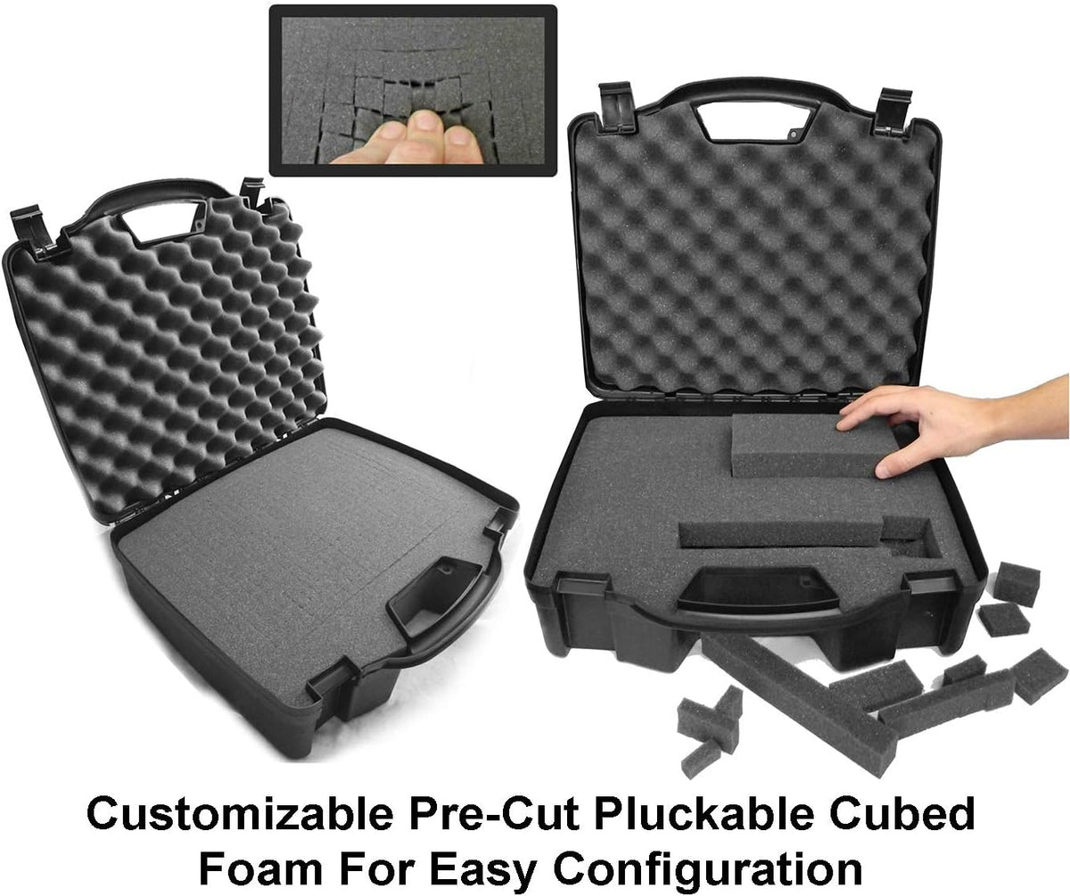 Hard Case Compatible with Shure Microphones with Customizable Foam for up to 6 Mics S209
