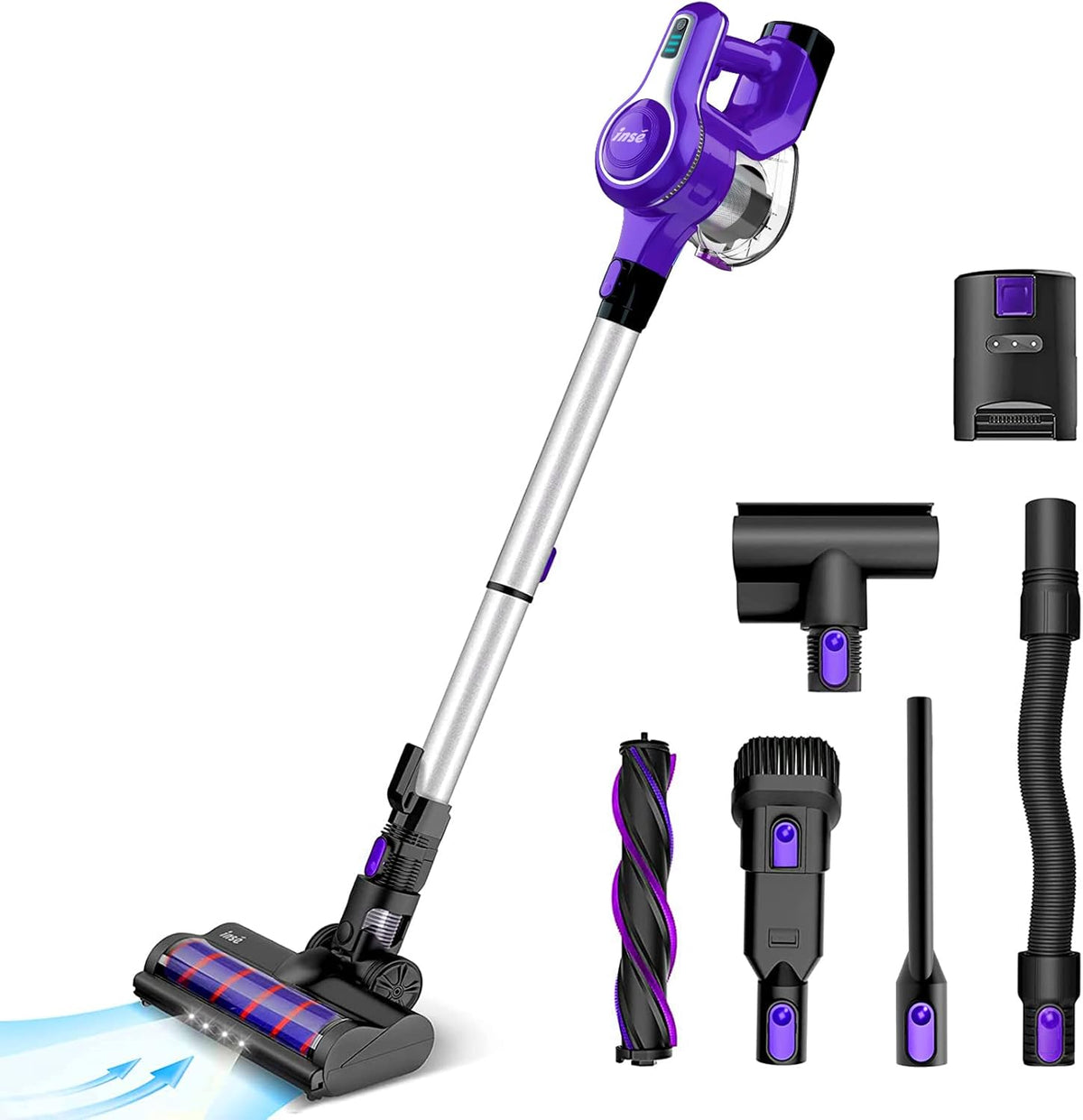 Purple Cordless Stick Vacuum Cleaner F4409
