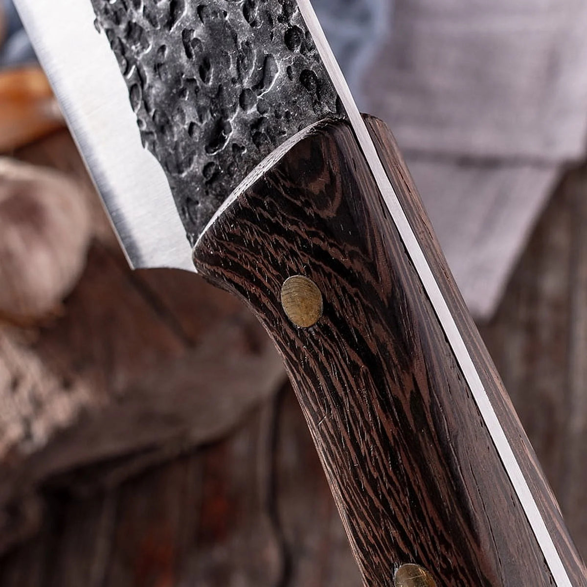 7 Inch Full Tang Forged High Carbon Steel Chef Knife with Sheath G916373