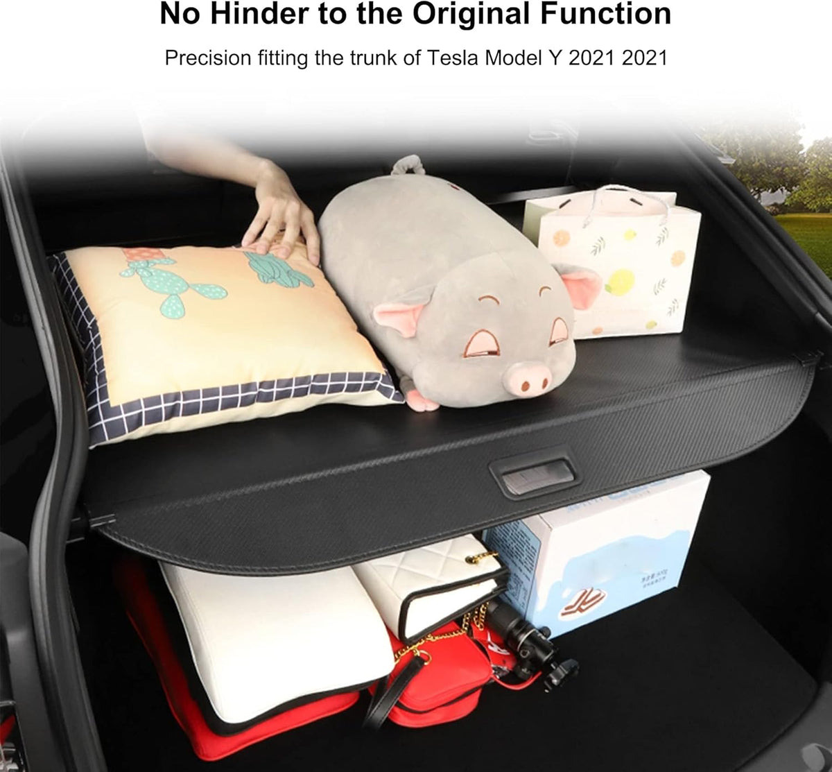 Black Waterproof Canvas Retractable Trunk Cover E545