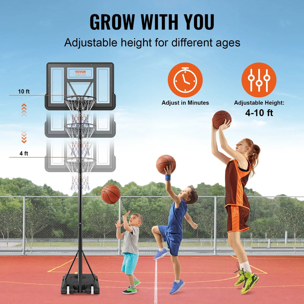 Basketball Hoop Adjustable Height Backboard System L79421