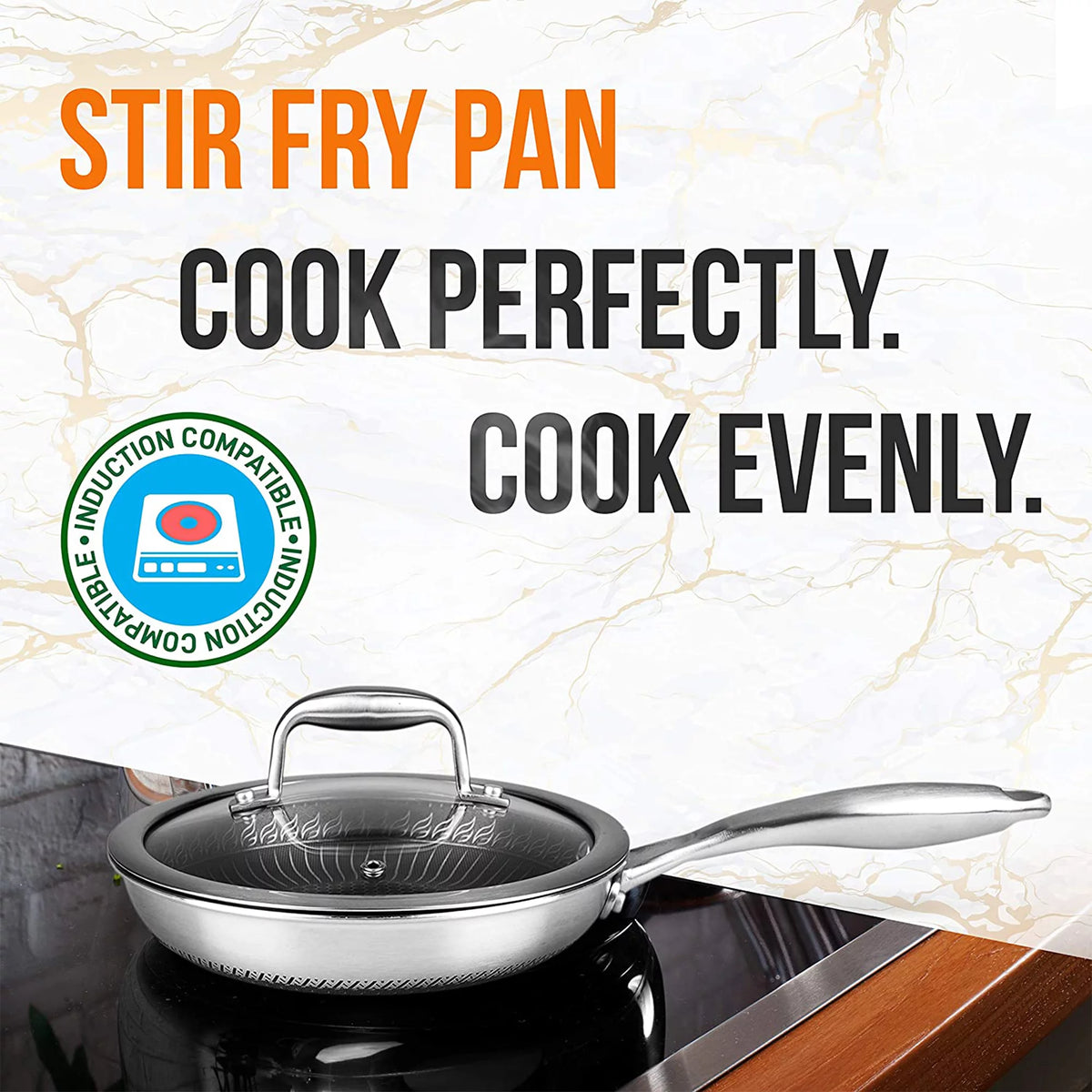 8 Inch Nonstick Triply Stainless Steel Pan B100238