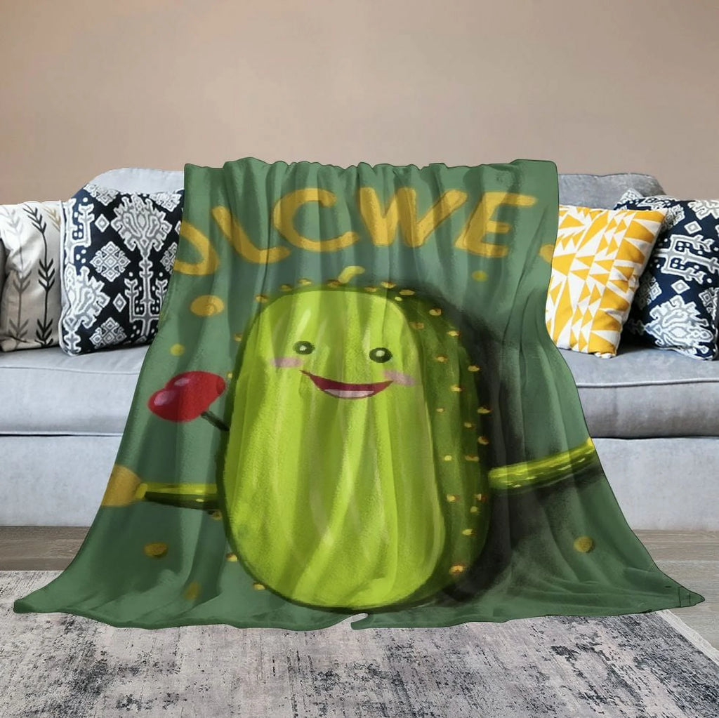 Pickles Flannel Throw Blanket O422