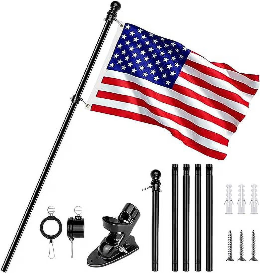 Black Wall Mount Flag Pole Kit J96164