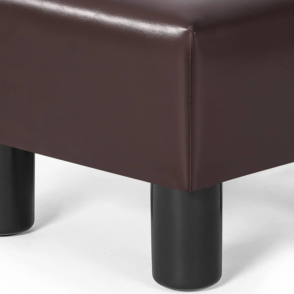 Brown Square PU Leather Ottoman L74115