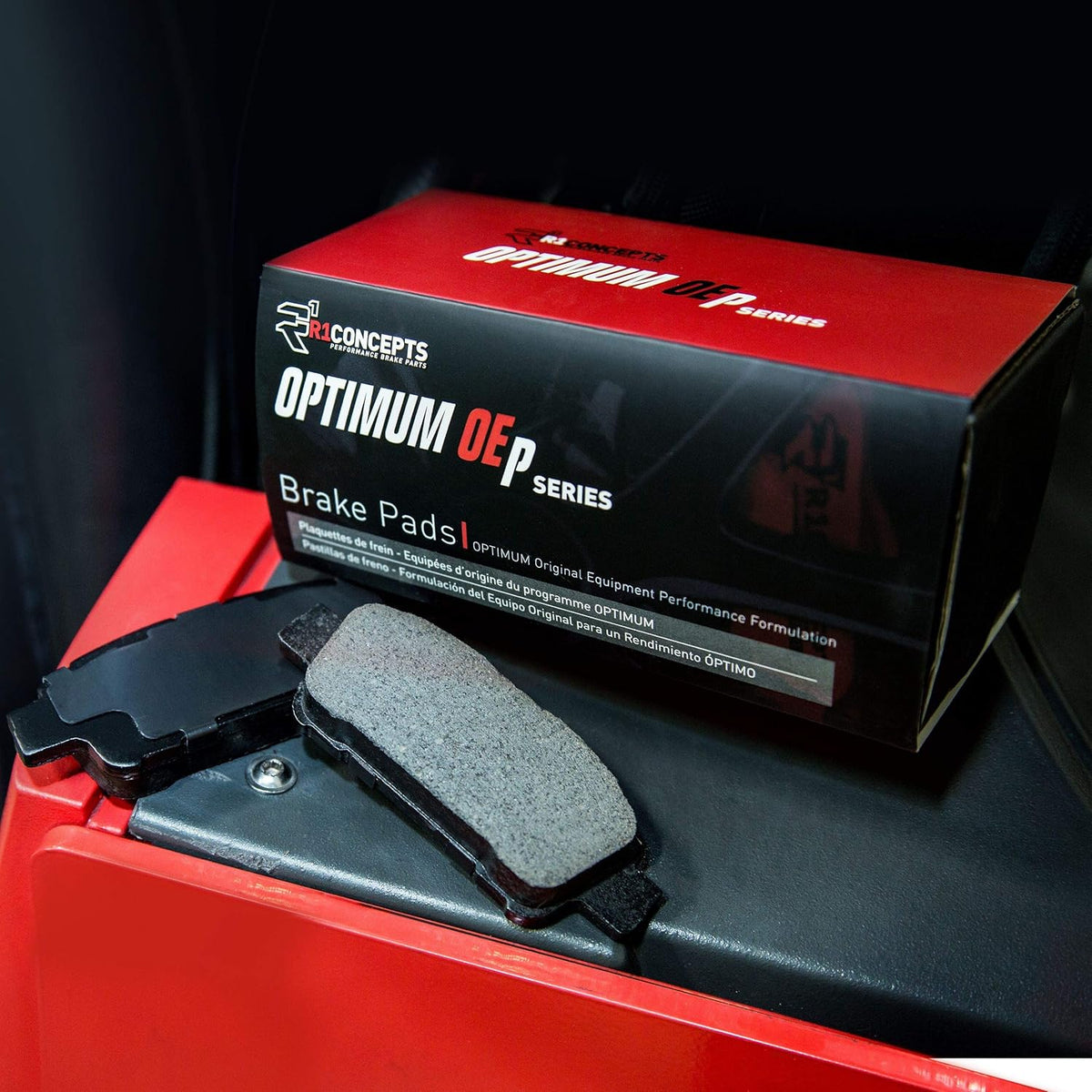 Front Carbon Brake Rotors Slotted with Pads and Sensor Wire R590