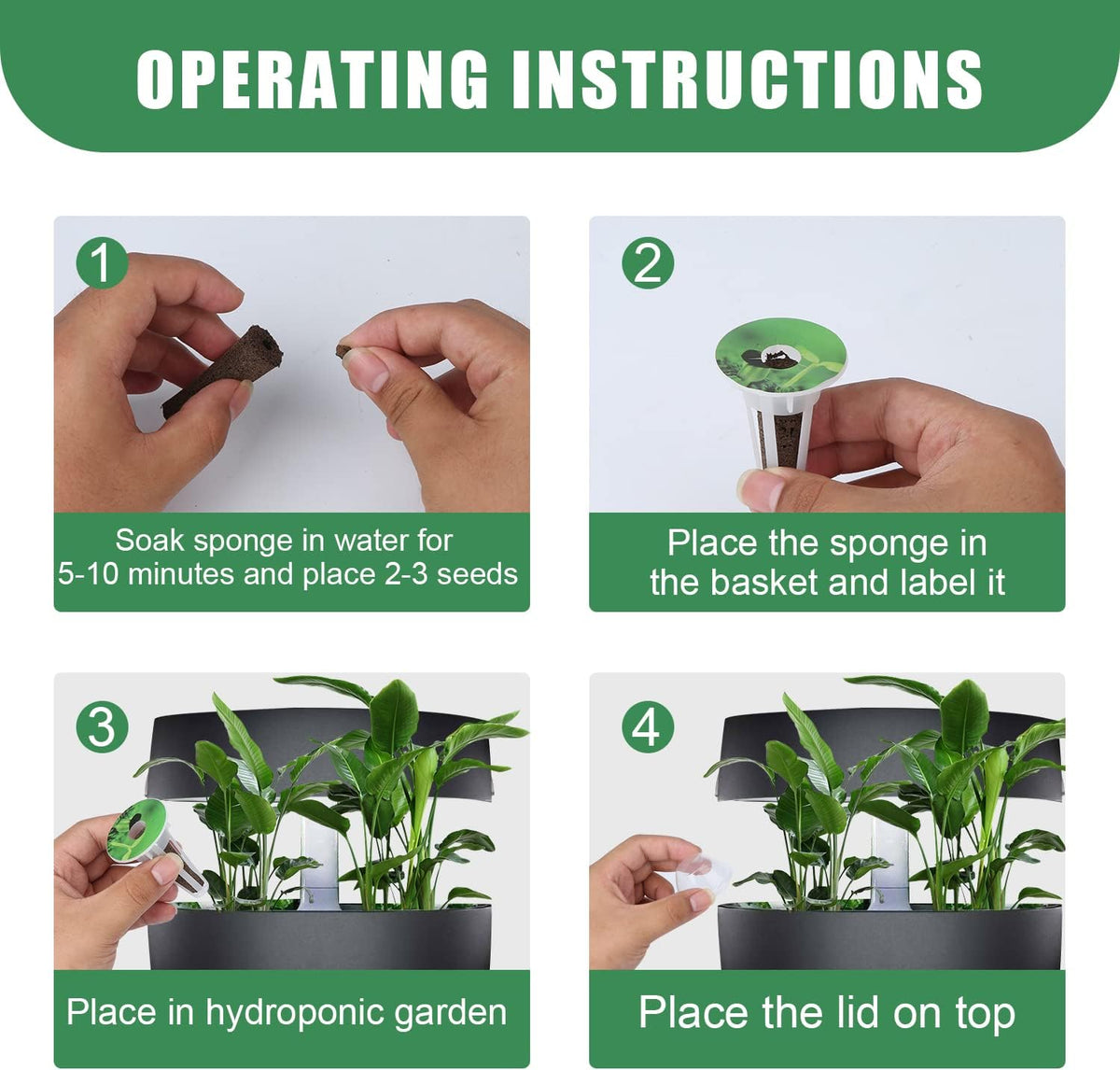 24 Sets Seed Pod Kit for Hydroponic Growing System Y22077
