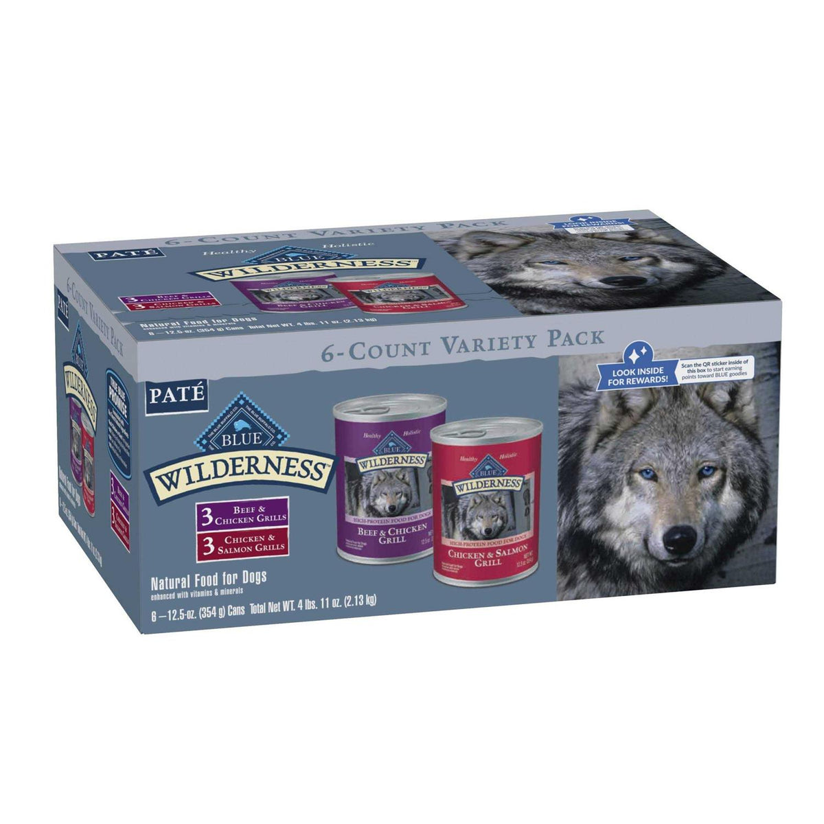 High Protein Beef & Salmon Adult Wet Dog Food Variety Pack Grain-Free W4497
