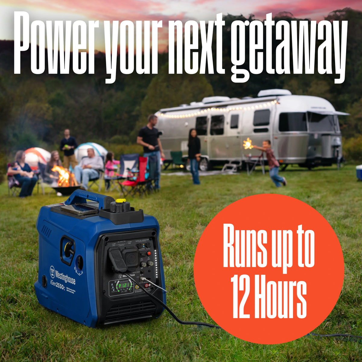 Gas Powered Portable Inverter Generator with CO Sensor A321