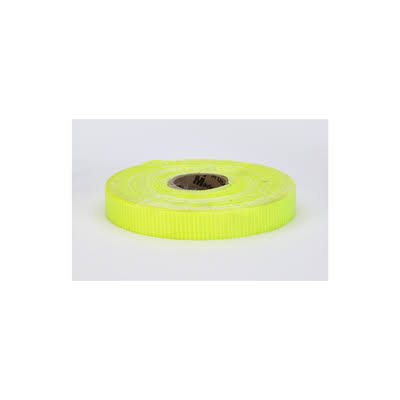 Vinyl Coated Nylon Reinforced Fluorescent Barricade Tape, 3/4x22 x 50 Yd., Glo Lime (Pack of 10) D5482