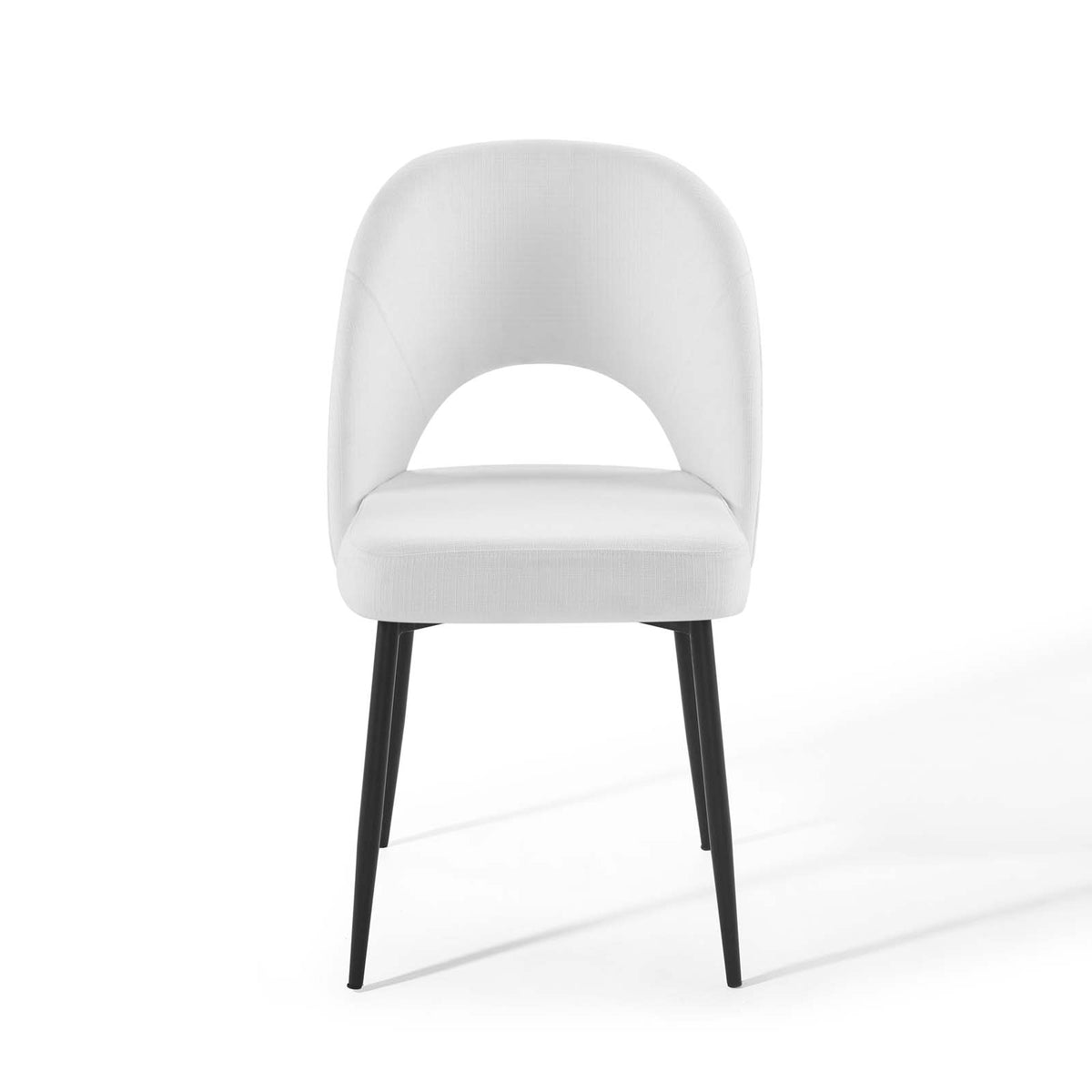 Black White Upholstered Fabric Dining Side Chair J94672
