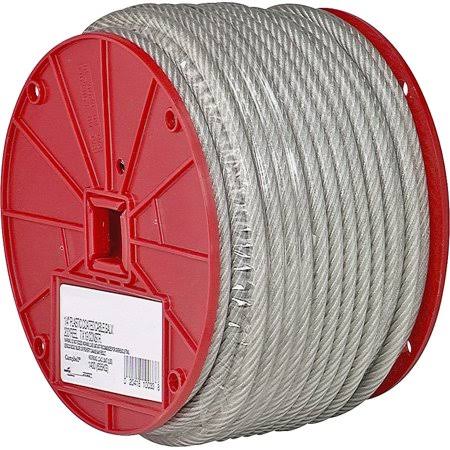Steel Cable 1/4 inch Vinyl Coated to 5/16 by 250 Foot Galvanized R762