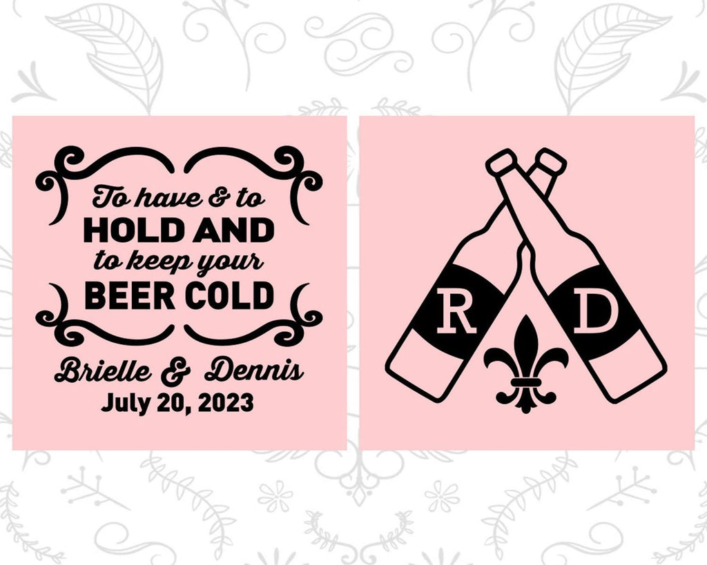Custom Wedding Favor Can Coolers Q335086