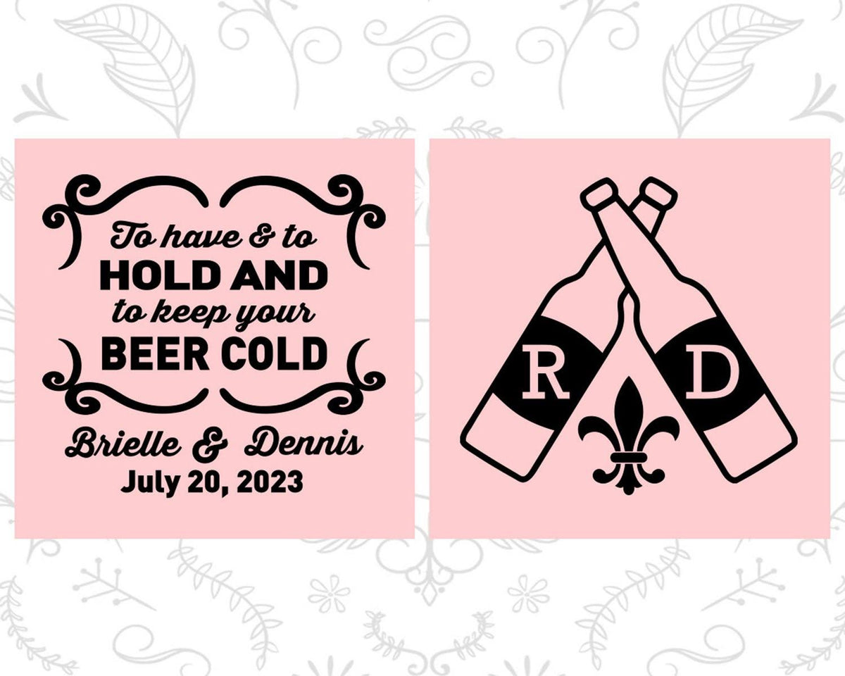 Custom Wedding Favor Can Coolers Q335086