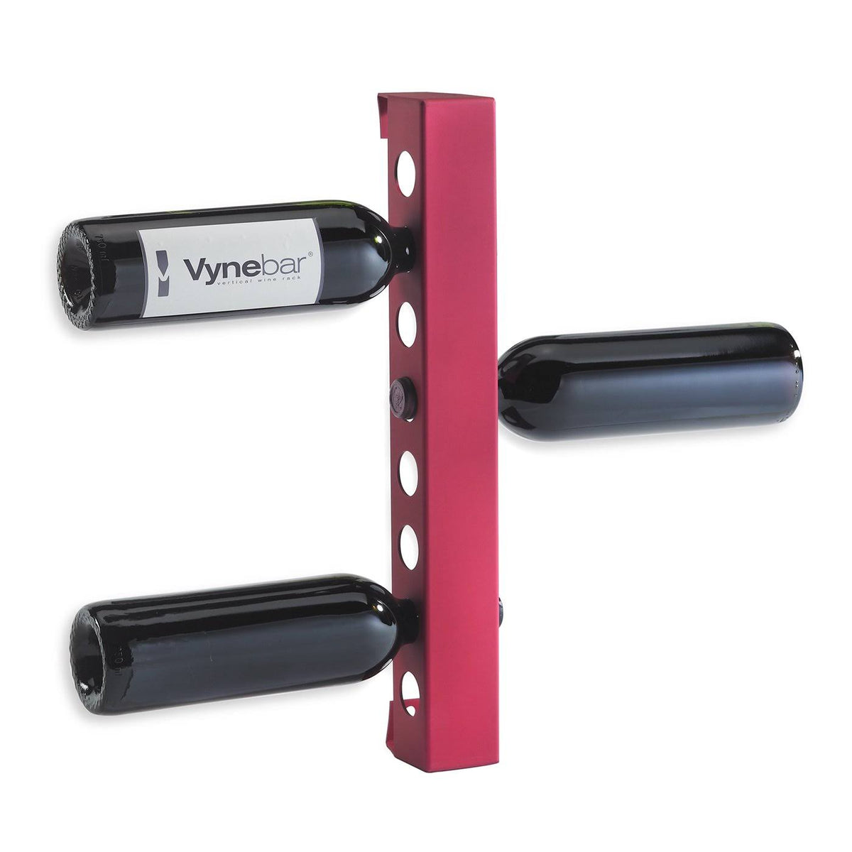 8 Red Bead Blast Vertical Wine Rack T950964